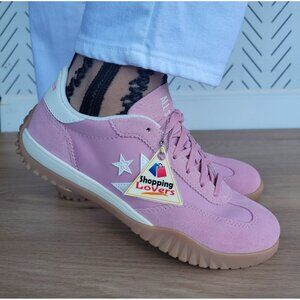⭐Converse Run Star Trainer Ox Sz 7 Women Casual Shoes Suede Sneaker Pink A13362C